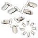 24mm Silver Metal Clasp Clip-On Holders - (Pack of 10)
